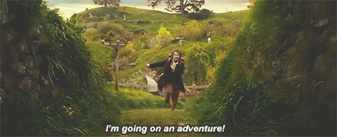 Gif hobbit "i'm going on an adventure"