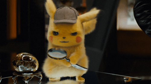 Gif pikachu détective